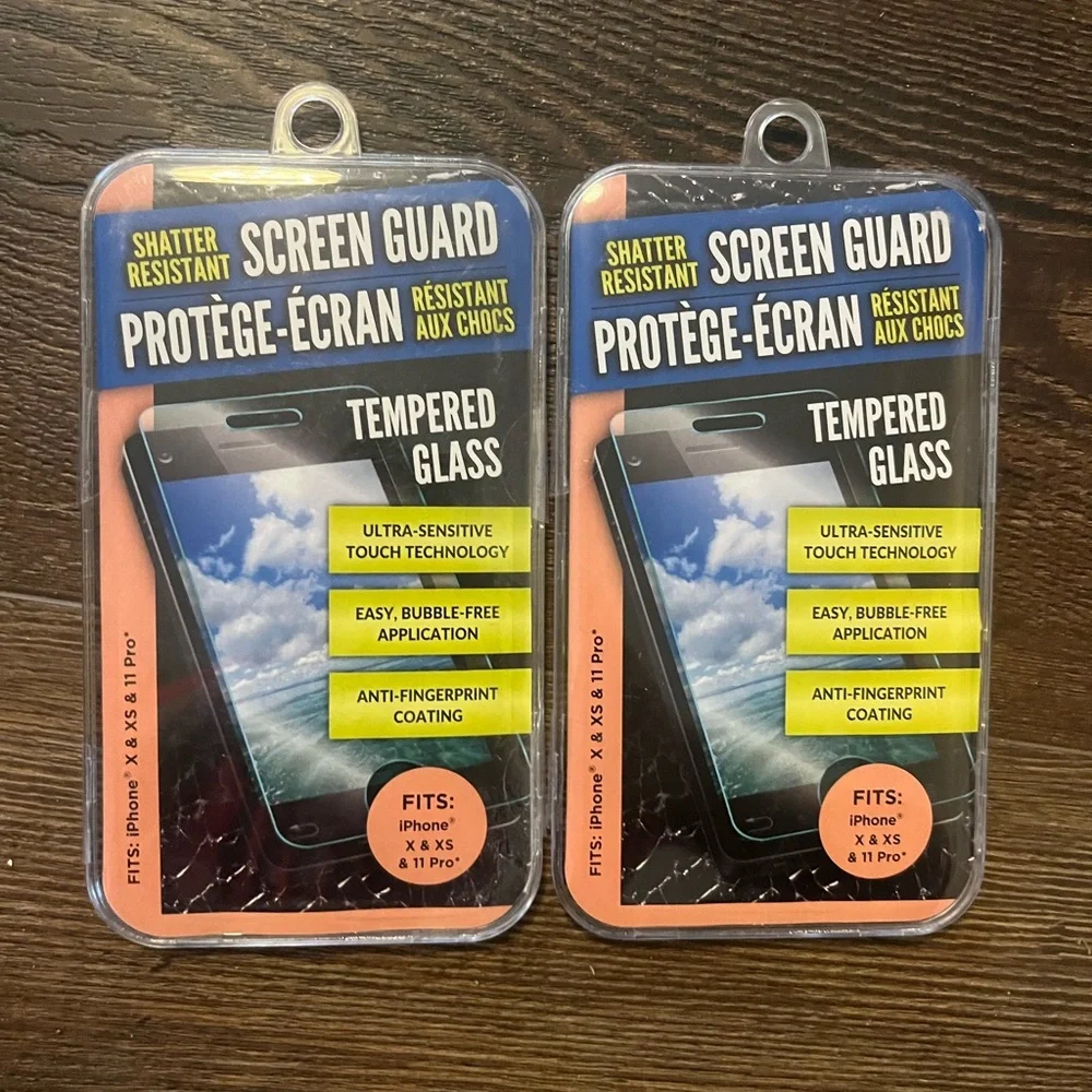 NEW 2x Tempered Glass Screen Protector For iPhone 11 Pro X & XS sealed
